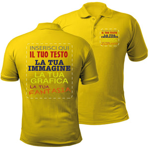 Polo personalizzata uomo donna - polo unisex personalizzabile con stampa , logo , immagini - 100% cotone - 100% made in Italy.