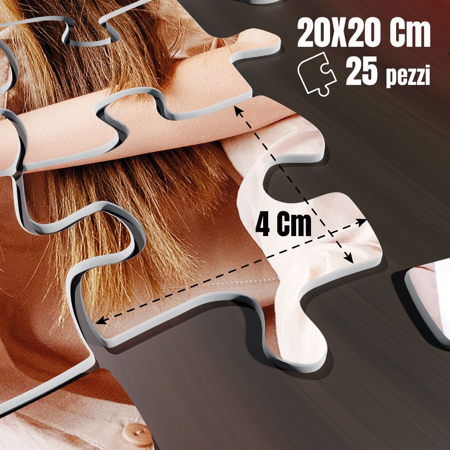 Puzzle Personalizzato 90 pezzi Con foto , testo o logo - Puzzle Personalizzabile - Idea Regalo per feste e Compleanni - 20x28,5 192 pezzi - 100% Made in Italy