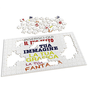 Puzzle Personalizzato 90 pezzi Con foto , testo o logo - Puzzle Personalizzabile - Idea Regalo per feste e Compleanni - 20x28,5 192 pezzi - 100% Made in Italy