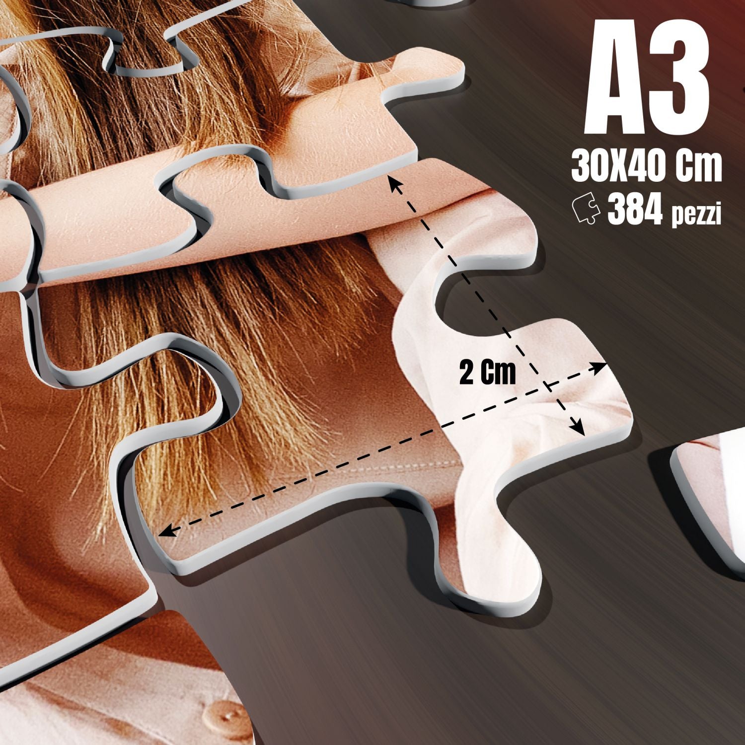 Puzzle Personalizzato 90 pezzi Con foto , testo o logo - Puzzle Personalizzabile - Idea Regalo per feste e Compleanni - 20x28,5 192 pezzi - 100% Made in Italy