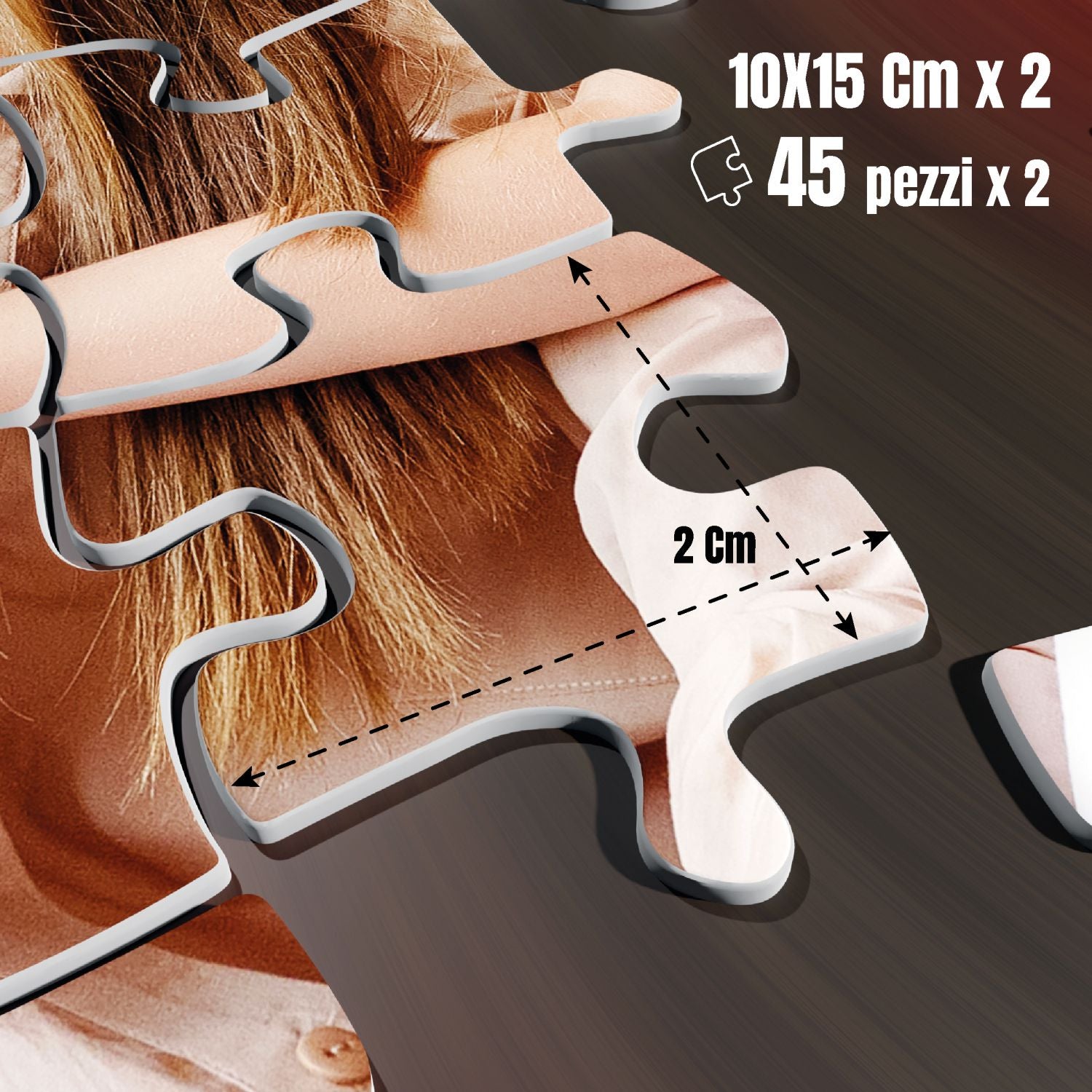Puzzle Personalizzato 90 pezzi Con foto , testo o logo - Puzzle Personalizzabile - Idea Regalo per feste e Compleanni - 20x28,5 192 pezzi - 100% Made in Italy