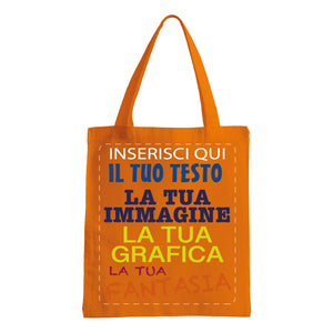 Shopper Personalizzata 100% cotone 140gr mq - Shopper Personalizzabile 39x41 - manici lunghi e comfort - 100% Made in Italy