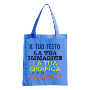Shopper Personalizzata 100% cotone 140gr mq - Shopper Personalizzabile 39x41 - manici lunghi e comfort - 100% Made in Italy