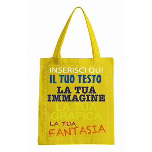 Shopper Personalizzata 100% cotone 140gr mq - Shopper Personalizzabile 39x41 - manici lunghi e comfort - 100% Made in Italy