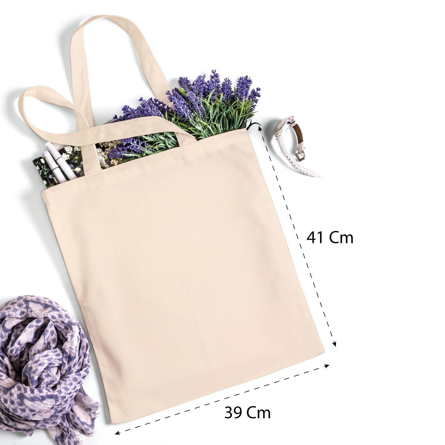 Shopper Personalizzata 100% cotone 140gr mq - Shopper Personalizzabile 39x41 - manici lunghi e comfort - 100% Made in Italy