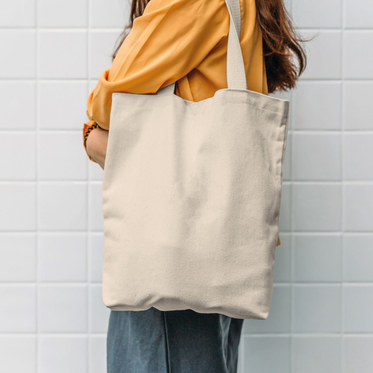 Shopper Personalizzata 100% cotone 140gr mq - Shopper Personalizzabile 39x41 - manici lunghi e comfort - 100% Made in Italy