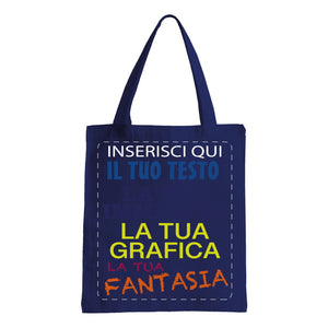 Shopper Personalizzata 100% cotone 140gr mq - Shopper Personalizzabile 39x41 - manici lunghi e comfort - 100% Made in Italy