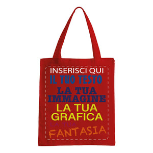 Shopper Personalizzata 100% cotone 140gr mq - Shopper Personalizzabile 39x41 - manici lunghi e comfort - 100% Made in Italy