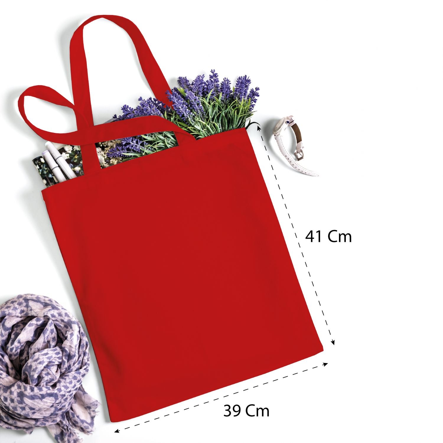 Shopper Personalizzata 100% cotone 140gr mq - Shopper Personalizzabile 39x41 - manici lunghi e comfort - 100% Made in Italy