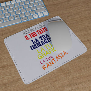 Tappetino Mouse Pad personalizzato con testo e foto , logo , grafica - tappetino mouse personalizzabile - 100% made in italy