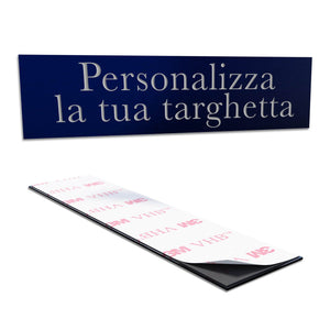 Targhetta personalizzata - targhetta incisa personalizzata autoadesiva - targhetta 10 x 2,5 cm ideale per fuoriporta e cassetta delle lettere personalizzabile