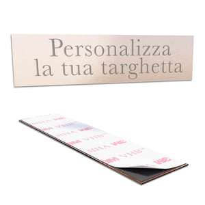 Targhetta personalizzata - targhetta incisa personalizzata autoadesiva - targhetta 10 x 2,5 cm ideale per fuoriporta e cassetta delle lettere personalizzabile