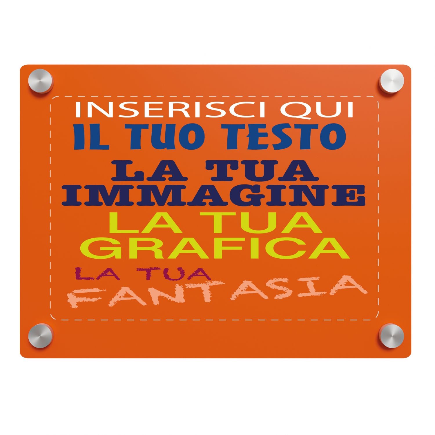 Targa in plexiglass personalizzata - targa fuoriporta in plexiglass 3mm personalizzata - in dotazione distanziali per il montaggio - 100% made in italy