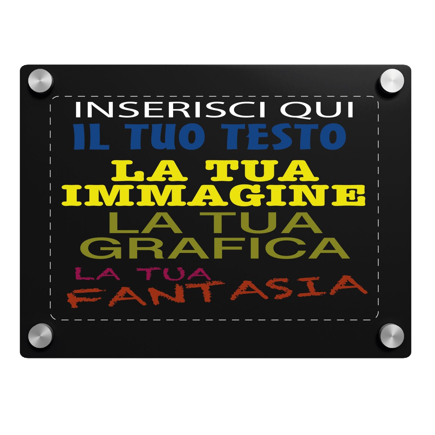 Targa in plexiglass personalizzata - targa fuoriporta in plexiglass 3mm personalizzata - in dotazione distanziali per il montaggio - 100% made in italy