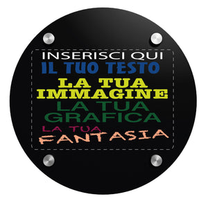 Targa in plexiglass personalizzata - targa fuoriporta in plexiglass 3mm personalizzata - in dotazione distanziali per il montaggio - 100% made in italy