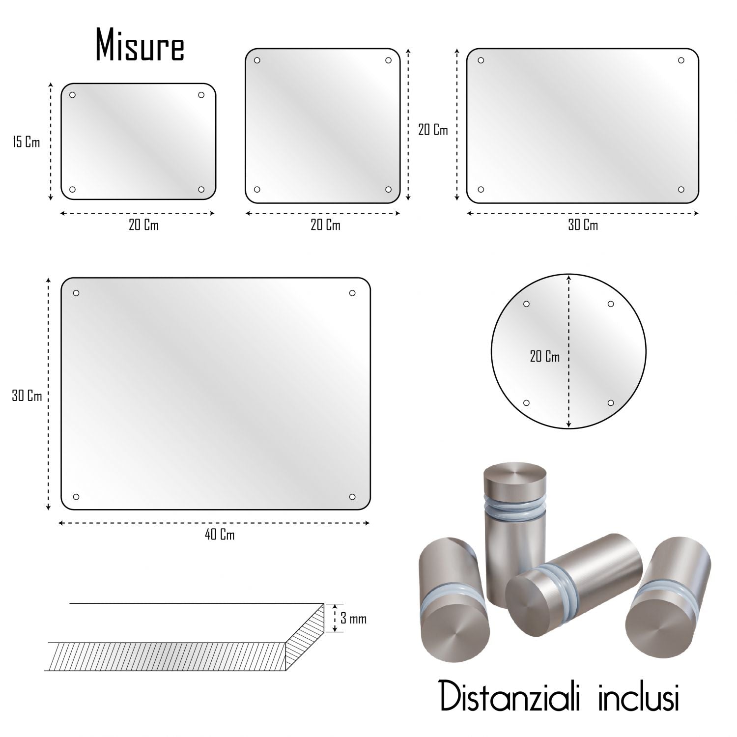 Targa in plexiglass personalizzata - targa fuoriporta in plexiglass 3mm personalizzata - in dotazione distanziali per il montaggio - 100% made in italy