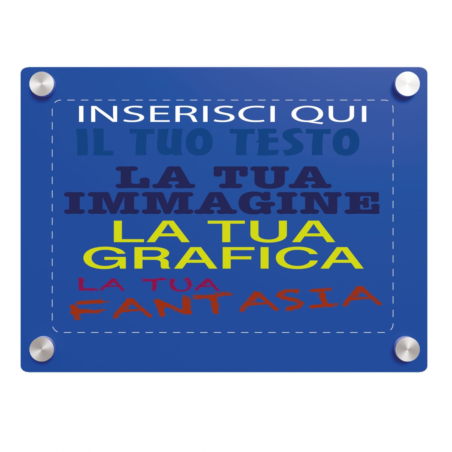 Targa in plexiglass personalizzata - targa fuoriporta in plexiglass 3mm personalizzata - in dotazione distanziali per il montaggio - 100% made in italy