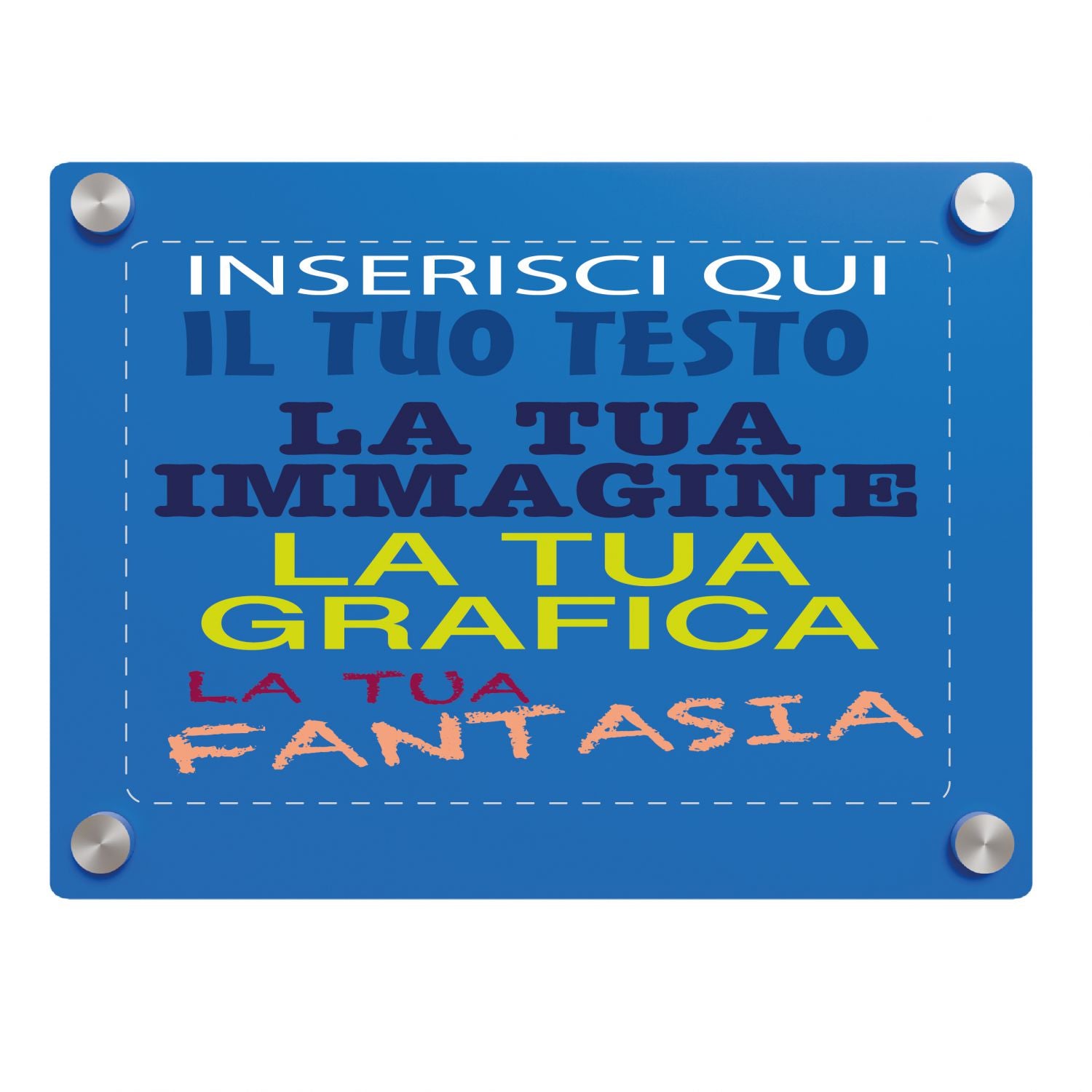 Targa in plexiglass personalizzata - targa fuoriporta in plexiglass 3mm personalizzata - in dotazione distanziali per il montaggio - 100% made in italy