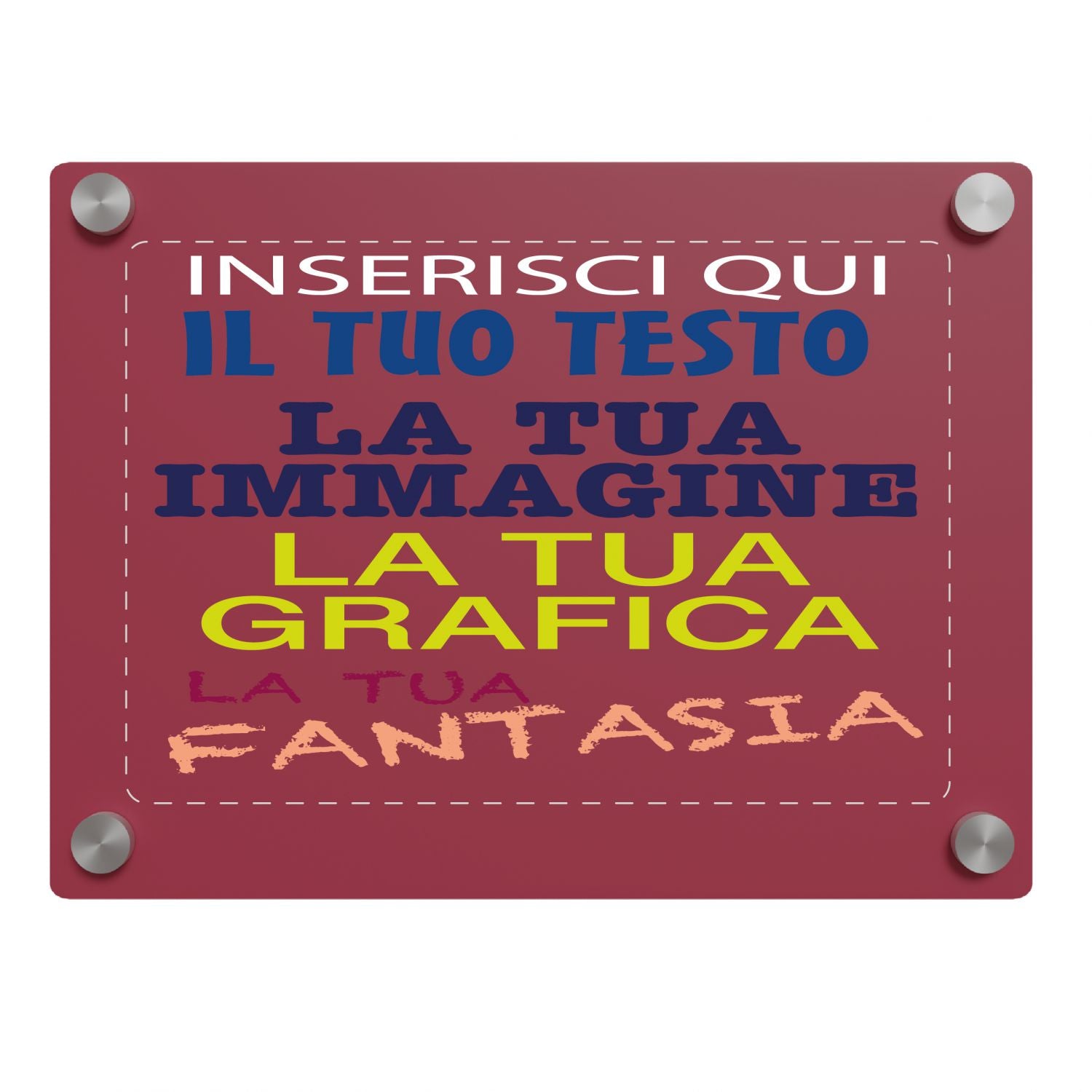 Targa in plexiglass personalizzata - targa fuoriporta in plexiglass 3mm personalizzata - in dotazione distanziali per il montaggio - 100% made in italy