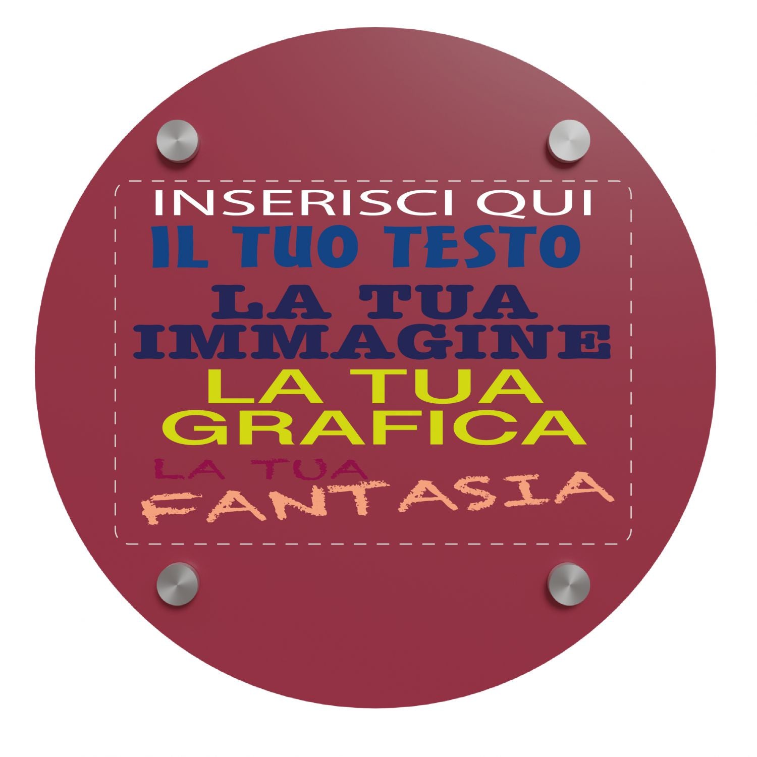 Targa in plexiglass personalizzata - targa fuoriporta in plexiglass 3mm personalizzata - in dotazione distanziali per il montaggio - 100% made in italy