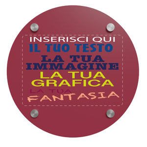 Targa in plexiglass personalizzata - targa fuoriporta in plexiglass 3mm personalizzata - in dotazione distanziali per il montaggio - 100% made in italy
