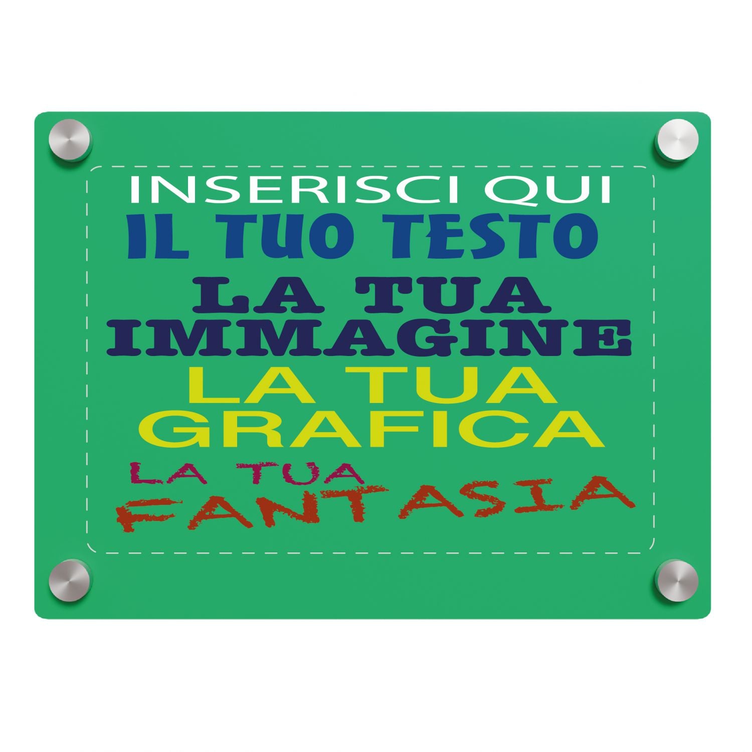 Targa in plexiglass personalizzata - targa fuoriporta in plexiglass 3mm personalizzata - in dotazione distanziali per il montaggio - 100% made in italy