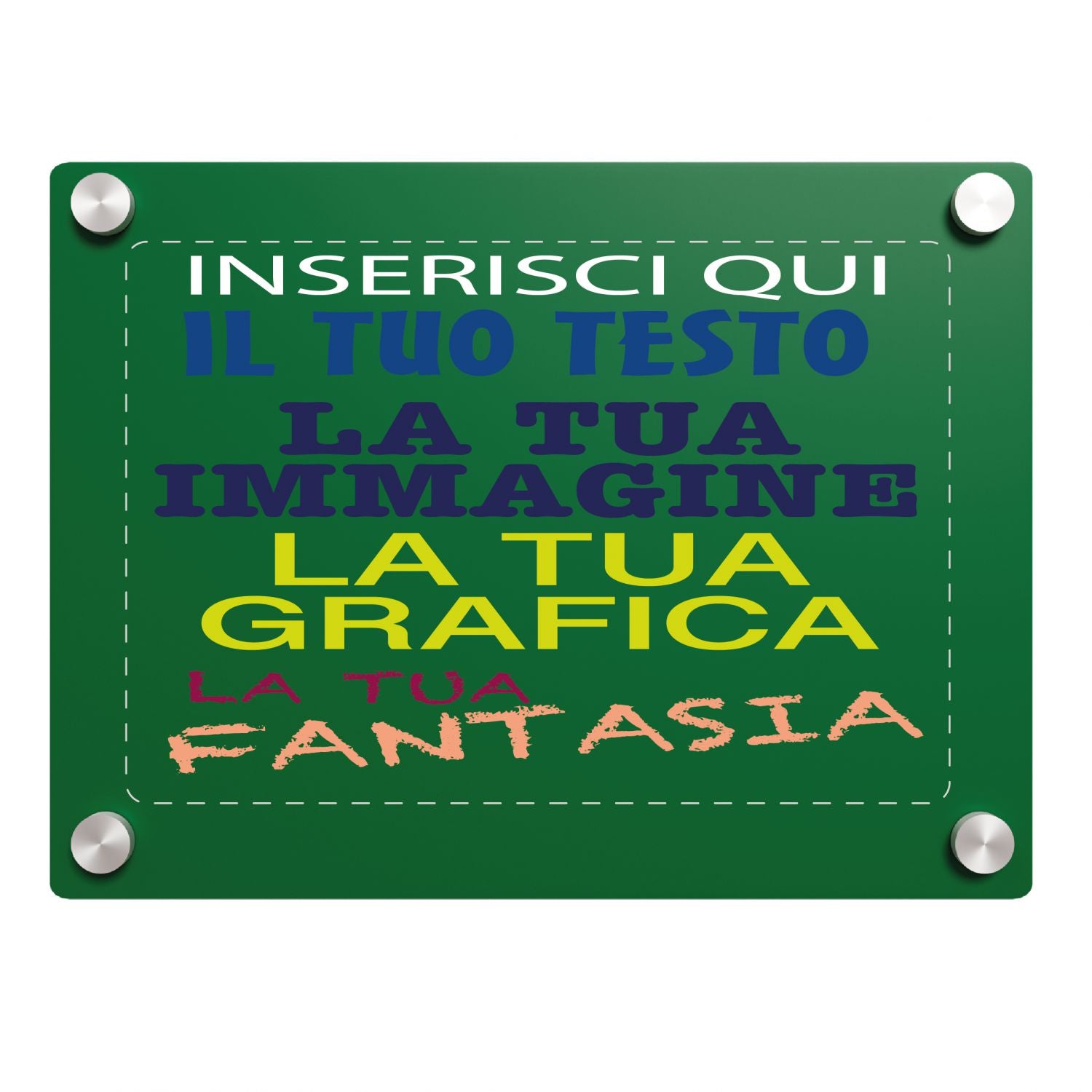 Targa in plexiglass personalizzata - targa fuoriporta in plexiglass 3mm personalizzata - in dotazione distanziali per il montaggio - 100% made in italy