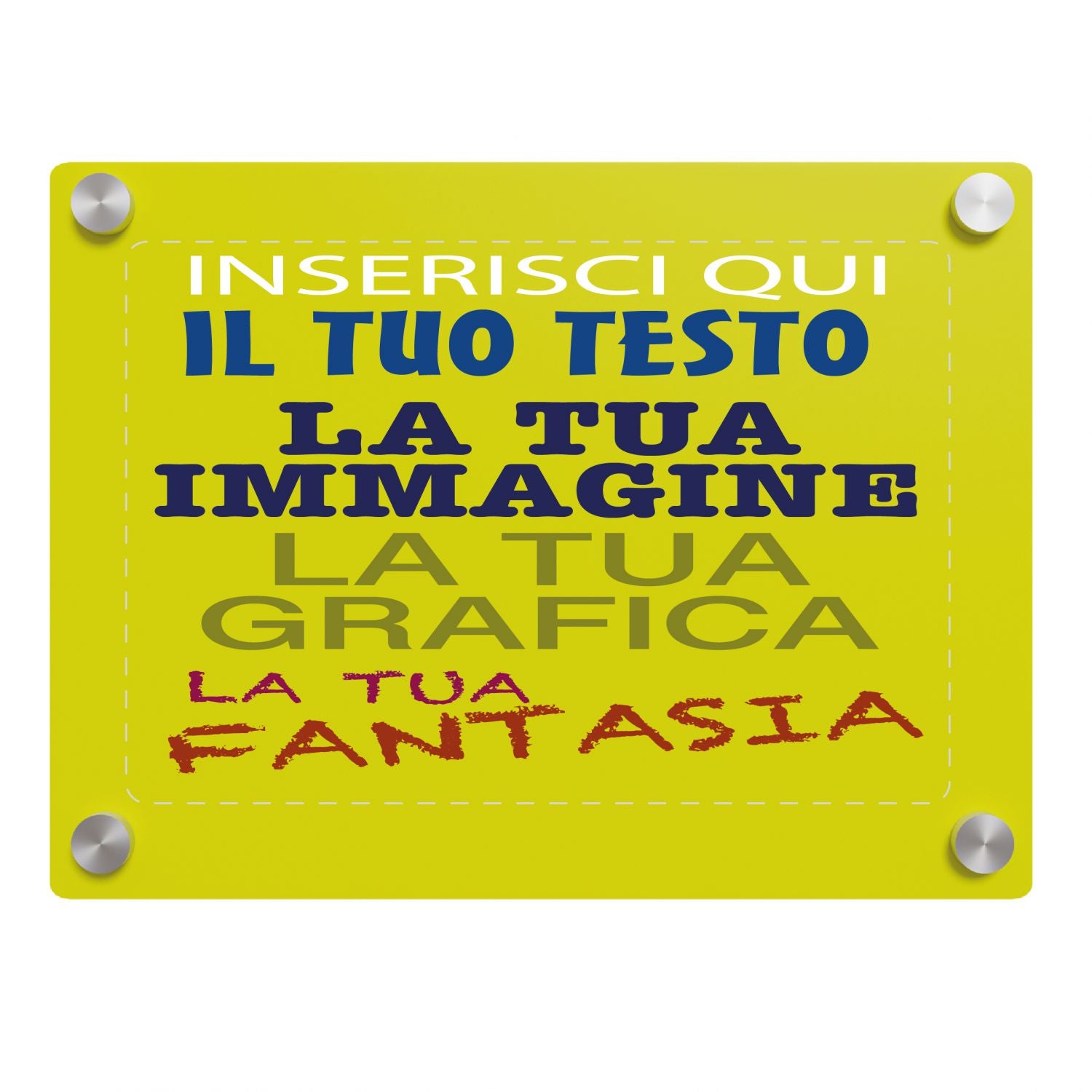 Targa in plexiglass personalizzata - targa fuoriporta in plexiglass 3mm personalizzata - in dotazione distanziali per il montaggio - 100% made in italy