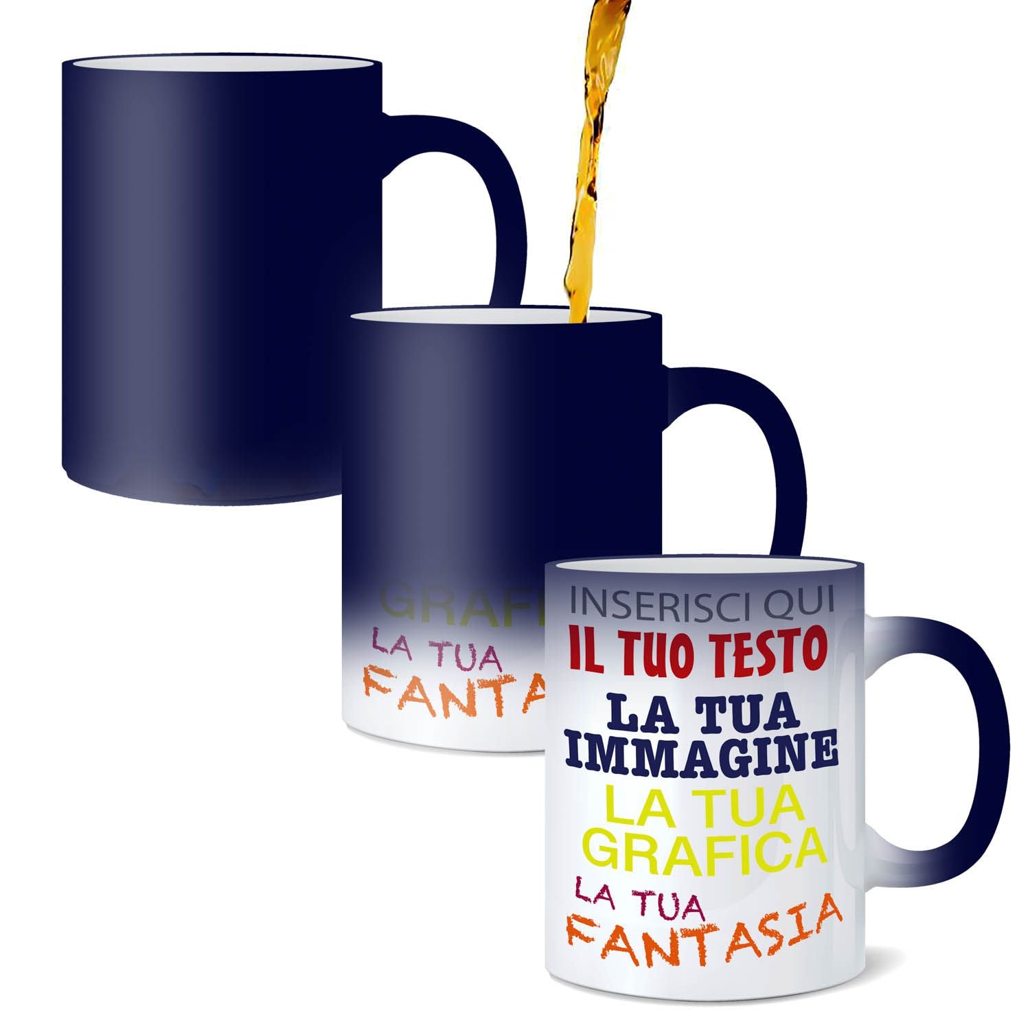 Tazza magica personalizzata con foto , testo o logo - Tazza Termica Personalizzabile - ideale per feste , compleanni e occasioni - 100% made in italy