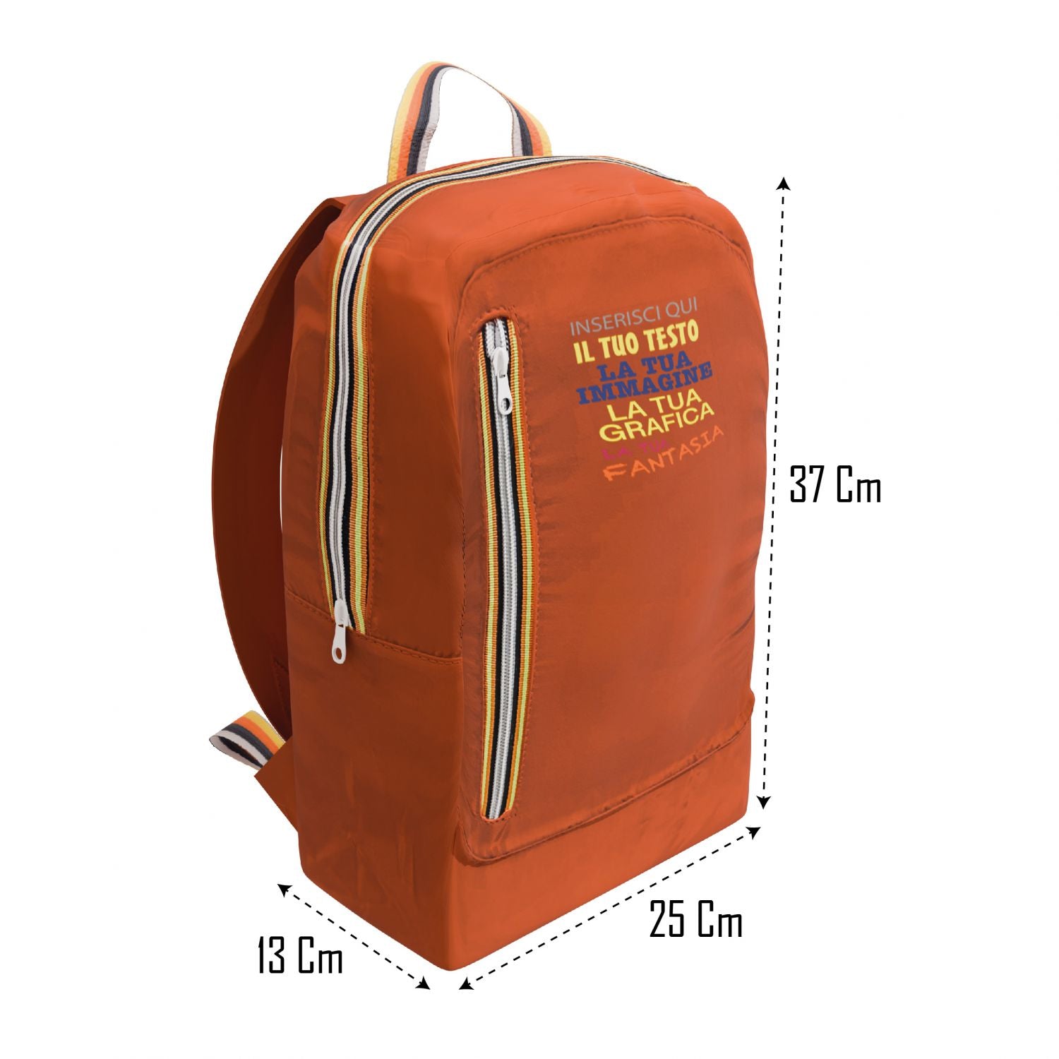 Zaino personalizzato - Personalizza Ora con testi , loghi e 0 immagini - ideale per regalo-uso quotidiano e scolastico