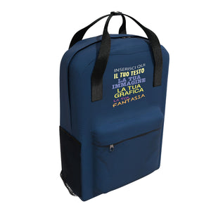 Zaino personalizzato - Personalizza Ora con testi , loghi e 0 immagini - ideale per regalo-uso quotidiano e scolastico