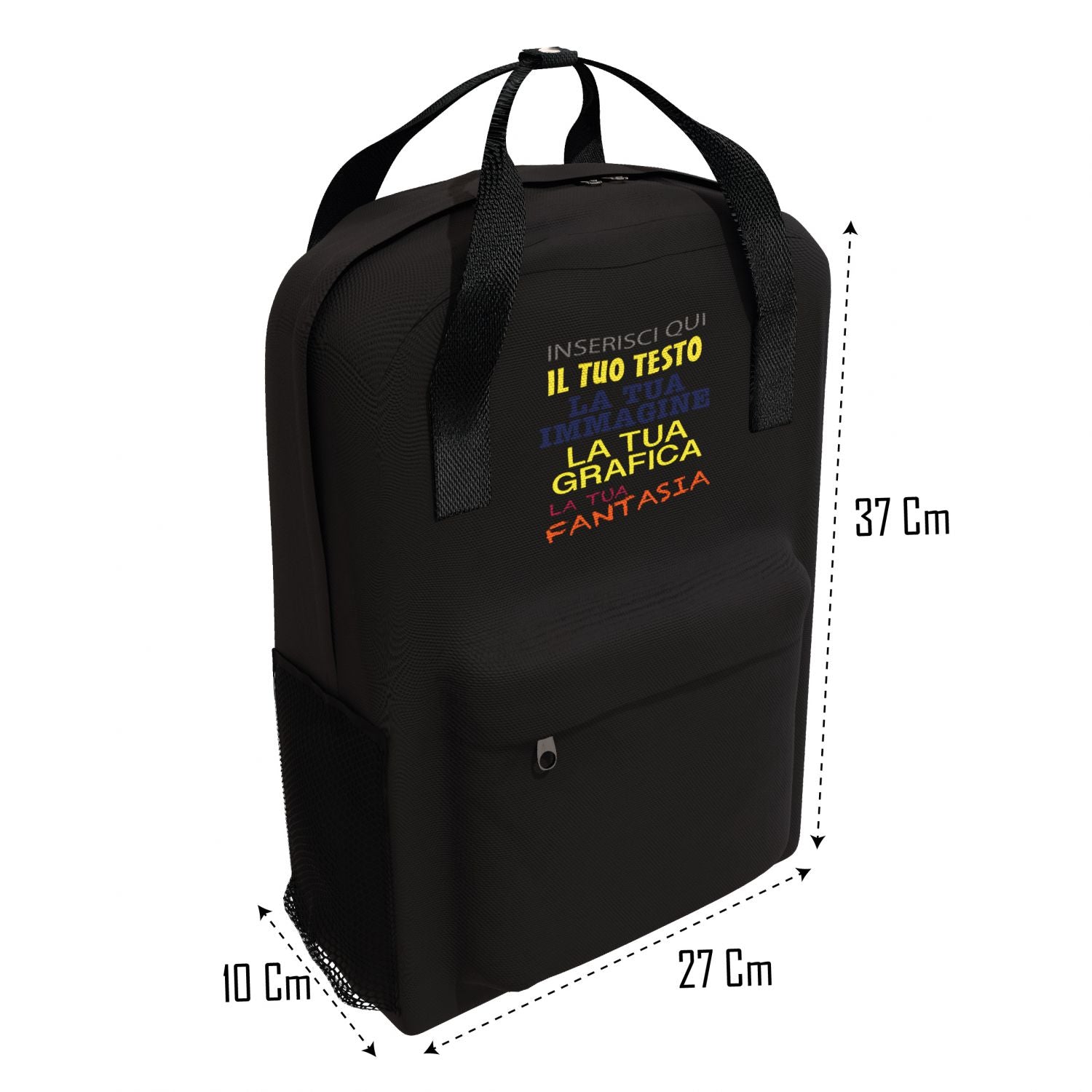Zaino personalizzato - Personalizza Ora con testi , loghi e 0 immagini - ideale per regalo-uso quotidiano e scolastico