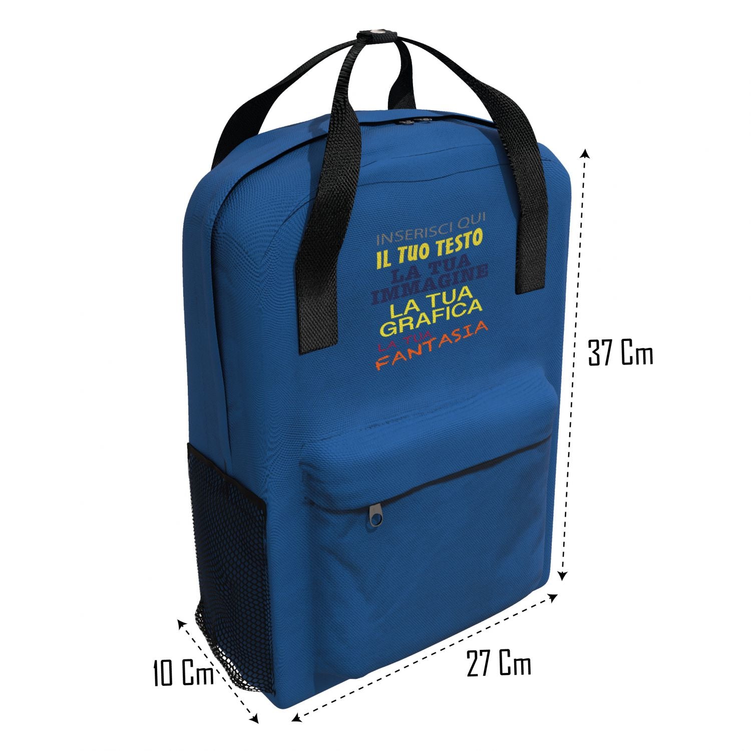 Zaino personalizzato - Personalizza Ora con testi , loghi e 0 immagini - ideale per regalo-uso quotidiano e scolastico