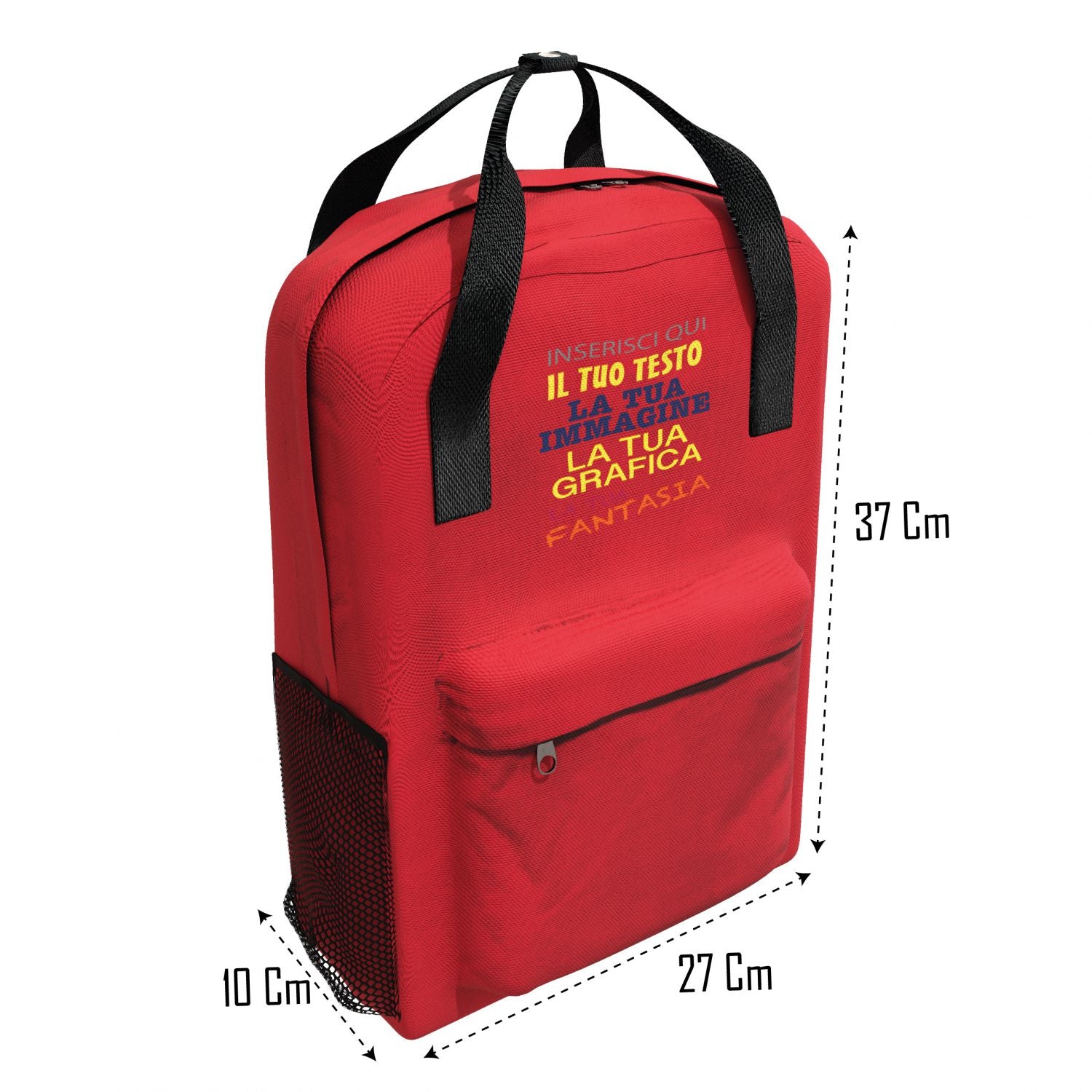 Zaino personalizzato - Personalizza Ora con testi , loghi e 0 immagini - ideale per regalo-uso quotidiano e scolastico