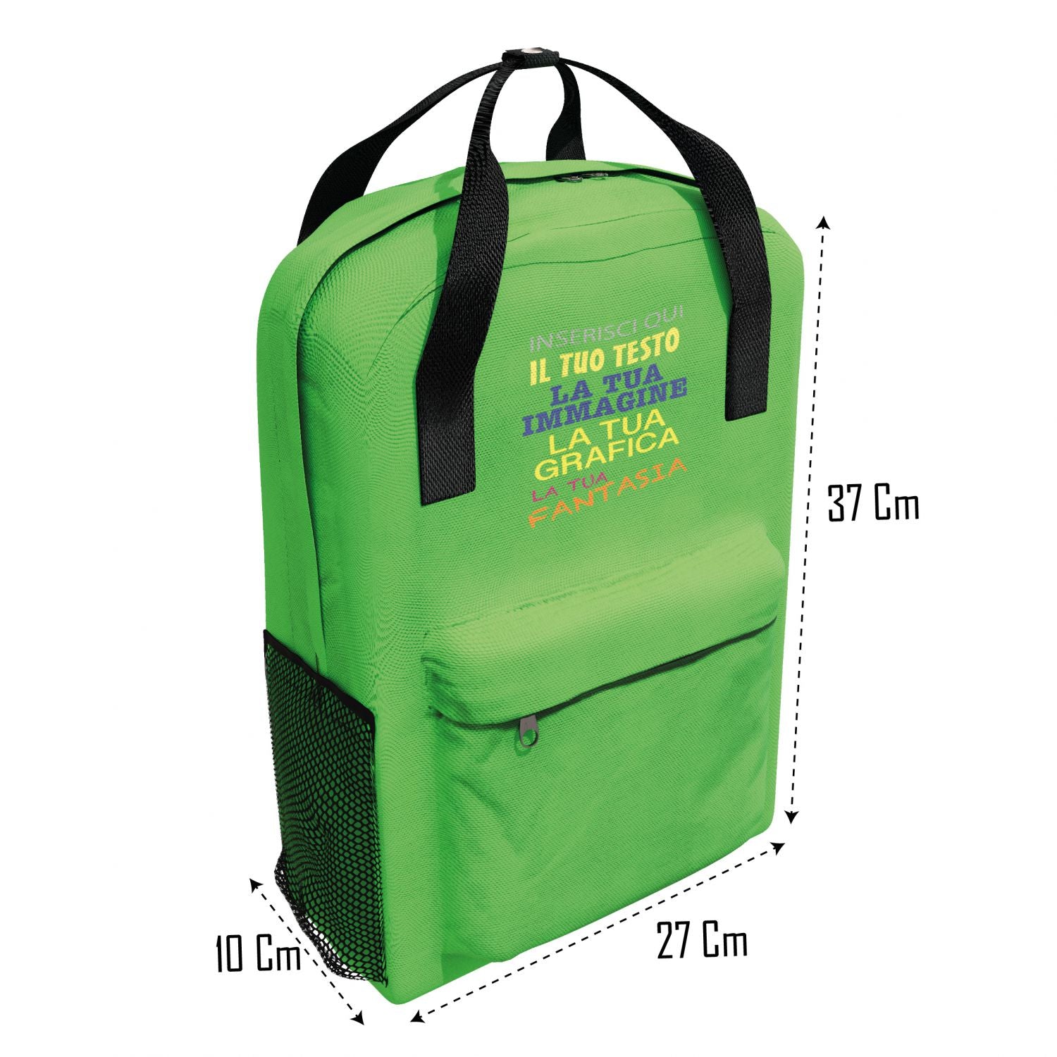 Zaino personalizzato - Personalizza Ora con testi , loghi e 0 immagini - ideale per regalo-uso quotidiano e scolastico