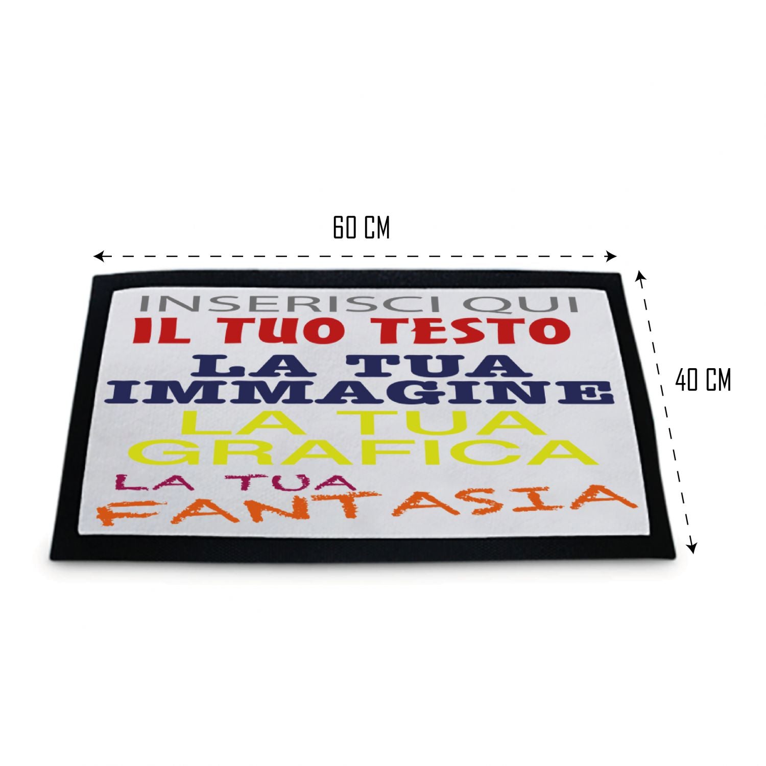 Zerbino personalizzato per interno ed esterno 70x50 - personalizza ora il tuo zerbino con testo, loghi o immagini