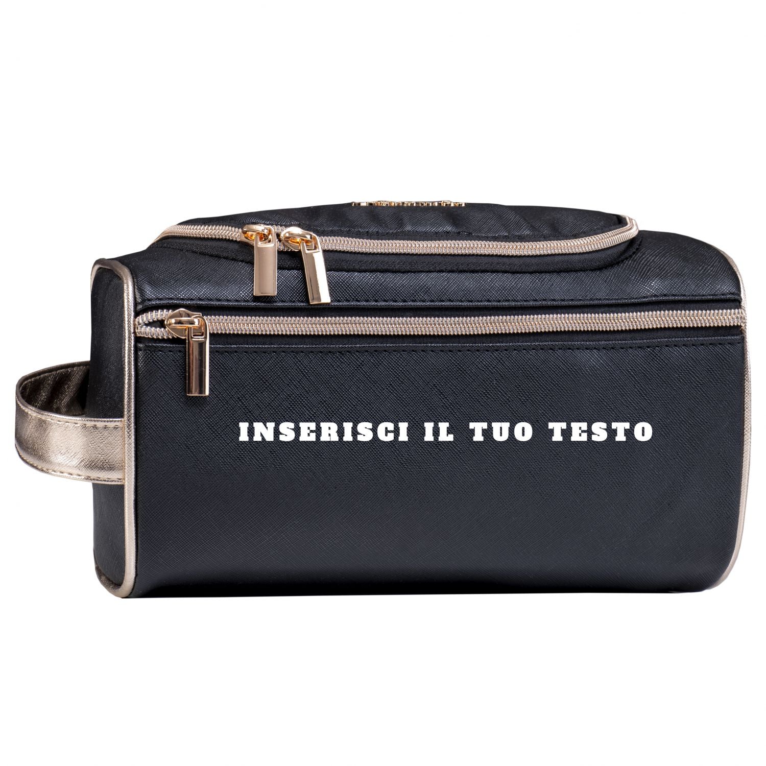 Leonardo Pochette personalizzata uomo donna - Borsa Bagno e da Viaggio - Porta trucchi personalizzabile per Makeup e Cosmetici