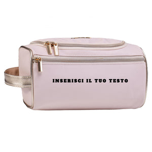Leonardo Pochette personalizzata uomo donna - Borsa Bagno e da Viaggio - Porta trucchi personalizzabile per Makeup e Cosmetici