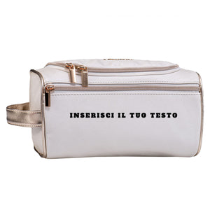Leonardo Pochette personalizzata uomo donna - Borsa Bagno e da Viaggio - Porta trucchi personalizzabile per Makeup e Cosmetici