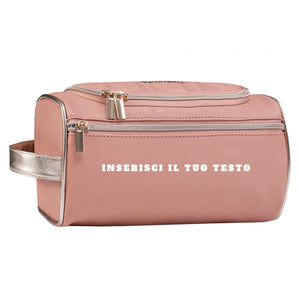 Leonardo Pochette personalizzata uomo donna - Borsa Bagno e da Viaggio - Porta trucchi personalizzabile per Makeup e Cosmetici