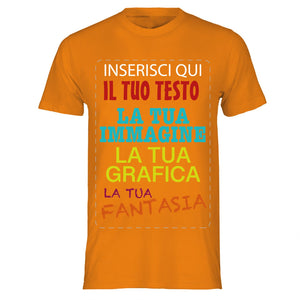 T-shirt cotone personalizzabile, maglia unisex personalizzata con stampa per Uomo e Donna, maglietta personalizzata su richiesta 100% made in Italy
