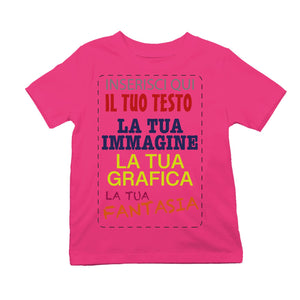 T-shirt cotone personalizzabile Bambino - Bambina con stampa personalizzata su richiesta 100% made in italy