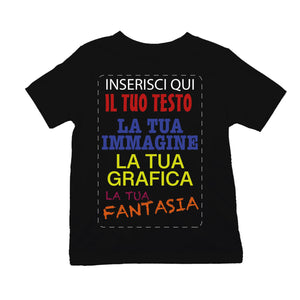 T-shirt cotone personalizzabile Bambino - Bambina con stampa personalizzata su richiesta 100% made in italy
