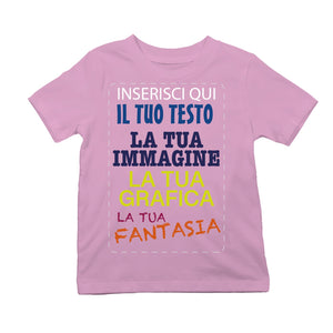 T-shirt cotone personalizzabile Bambino - Bambina con stampa personalizzata su richiesta 100% made in italy