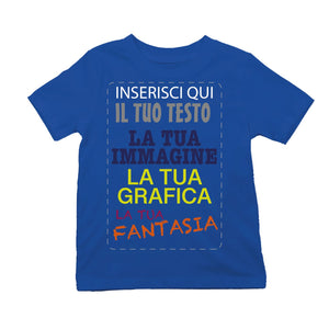 T-shirt cotone personalizzabile Bambino - Bambina con stampa personalizzata su richiesta 100% made in italy