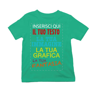 T-shirt cotone personalizzabile Bambino - Bambina con stampa personalizzata su richiesta 100% made in italy
