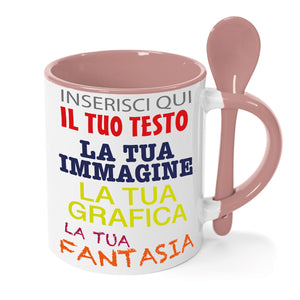 Tazza in ceramica personalizzata - personalizza la tua tazza con testi , loghi , grafiche , immagini e tanto altro - ideale per regalo e altro - 100% Made in Italy.