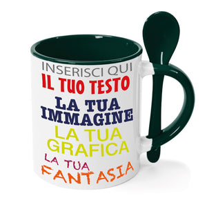 Tazza in ceramica personalizzata - personalizza la tua tazza con testi , loghi , grafiche , immagini e tanto altro - ideale per regalo e altro - 100% Made in Italy.