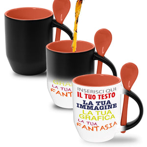Tazza magica personalizzata con foto , testo o logo - Tazza Termica Personalizzabile - ideale per feste , compleanni e occasioni - 100% made in italy