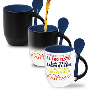 Tazza magica personalizzata con foto , testo o logo - Tazza Termica Personalizzabile - ideale per feste , compleanni e occasioni - 100% made in italy